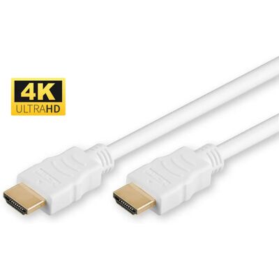 MicroConnect HDMI-kabel - Høyhastighet 15M - Hvit MicroConnect HDMI-kabel - Høyhastighet 15M - Hvit