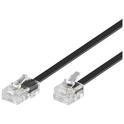 Microconnect MPK463S Telefonskabel - 15m - Transparent/Svart Microconnect MPK463S Telefonskabel - 15m - Transparent/Svart