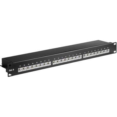 MicroConnect PP-014 24-Port Cat6 Patch Panel - Schwarz MicroConnect PP-014 24-Port Cat6 Patch Panel - Schwarz