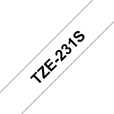 Brother - TZE231S - Noir sur Blanc - TZE231S - label tape - Publicité Brother - TZE231S - Noir sur Blanc - TZE231S - label tape - Publicité