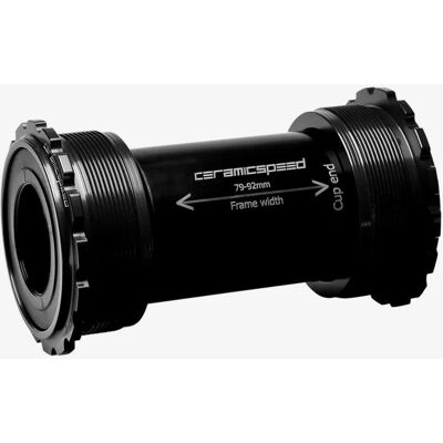 Boîtier de pédalier Shimano T45 de CeramicSpeed - Noir - T45 Threadfit - 24mm Arbre - Publicité Boîtier de pédalier Shimano T45 de CeramicSpeed - Noir - T45 Threadfit - 24mm Arbre - Publicité