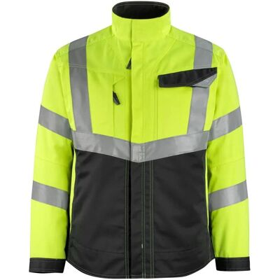 Mascot Oxford Warnjacke - Sicherheit, Herren Gelb/Schwarz, 4XL Mascot Oxford Warnjacke - Sicherheit, Herren Gelb/Schwarz, 4XL
