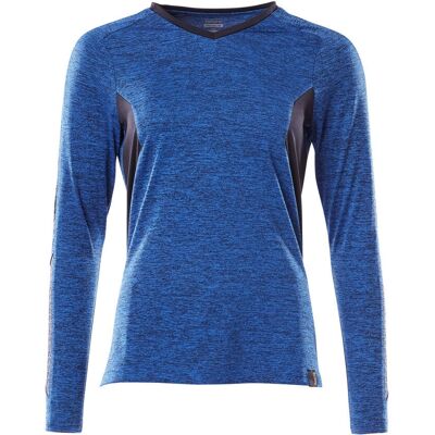 T-shirt à manches longues V-neck Mascot - Femmes, bleu azur/dark navy T-shirt à manches longues V-neck Mascot - Femmes, bleu azur/dark navy