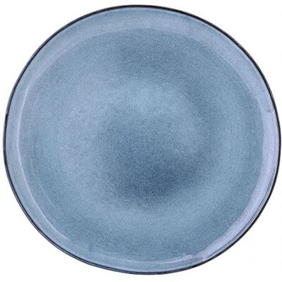 Piatto rotondo in gres Sandrine Blu Bloomingville Piatto rotondo in gres Sandrine Blu Bloomingville