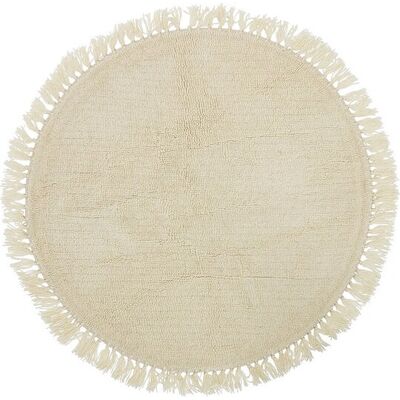 Bloomingville Cremefarbenes Wollrunder Teppich - Indoor Carpet Bloomingville Cremefarbenes Wollrunder Teppich - Indoor Carpet