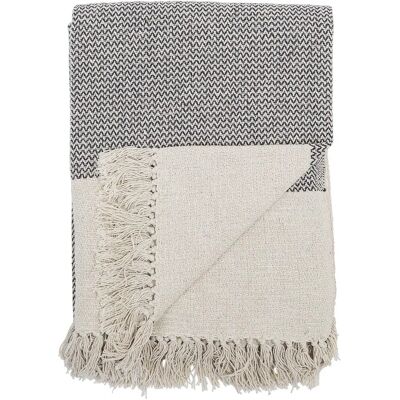 Bloomingville - Light Gray Cotton Throw Blanket - 160x130 cm Bloomingville - Light Gray Cotton Throw Blanket - 160x130 cm