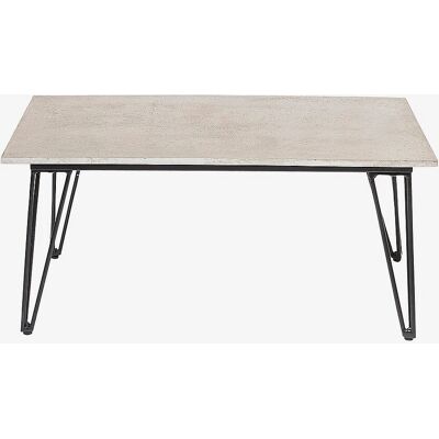 Table basse en béton extérieur Bloomingville Mundo - Design industriel moderne - Publicité Table basse en béton extérieur Bloomingville Mundo - Design industriel moderne - Publicité