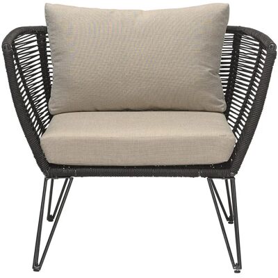 Bloomingville Mundo Lounge Stuhl - Metall/Schwarz - Frostsicher - Indoor/Outdoor Bloomingville Mundo Lounge Stuhl - Metall/Schwarz - Frostsicher - Indoor/Outdoor