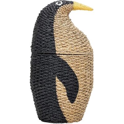 Bloomingville Pinguin Aufbewahrungskorb - Schwarz/Natur Bloomingville Pinguin Aufbewahrungskorb - Schwarz/Natur