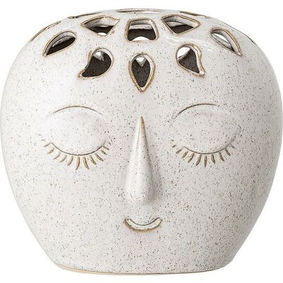 Bloomingville Elissa Vase - Steingods Hvit - 14,5cm Bloomingville Elissa Vase - Steingods Hvit - 14,5cm