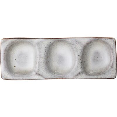 Plato de servicio Sandrine de Bloomingville - 3 compartimentos, 36cm, Gris claro Plato de servicio Sandrine de Bloomingville - 3 compartimentos, 36cm, Gris claro