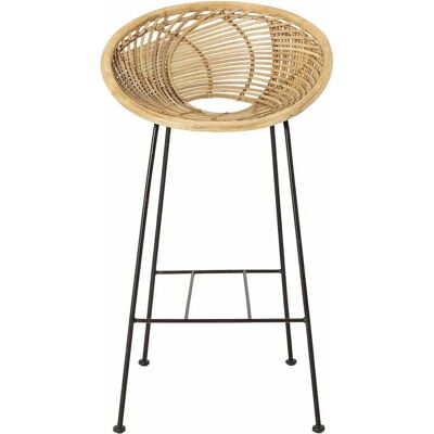 Bloomingville Yonne Tabouret en Rotin Naturel - Siège de Bar - Publicité Bloomingville Yonne Tabouret en Rotin Naturel - Siège de Bar - Publicité