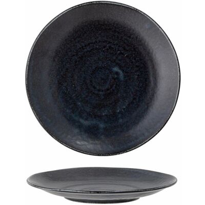Bloomingville Yoko Tallerken - Sort, 24 cm, 4 stk. Bloomingville Yoko Tallerken - Sort, 24 cm, 4 stk.