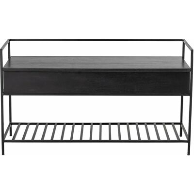 Banquette de rangement Abelone de Bloomingville - Noir - Publicité Banquette de rangement Abelone de Bloomingville - Noir - Publicité