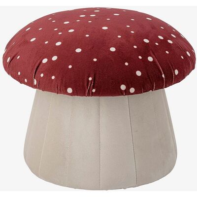 Bloomingville Punainen polyesteripuffi - 37x30cm Bloomingville Punainen polyesteripuffi - 37x30cm