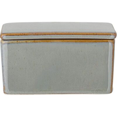Bloomingville Pixie Zielona ceramiczna patera na masło - Przechowywanie masła Bloomingville Pixie Zielona ceramiczna patera na masło - Przechowywanie masła