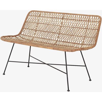 Bloomingville Hallie Natürlicher Rattan 2-Sitzer - Sofa Bloomingville Hallie Natürlicher Rattan 2-Sitzer - Sofa