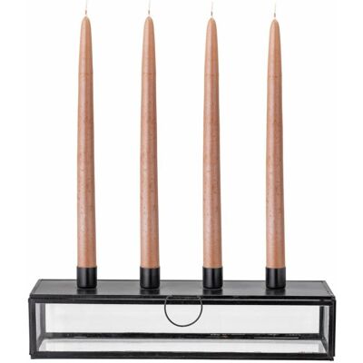 Bloomingville Pelo 34 cm Glass Lysestake - Lysestake Bloomingville Pelo 34 cm Glass Lysestake - Lysestake
