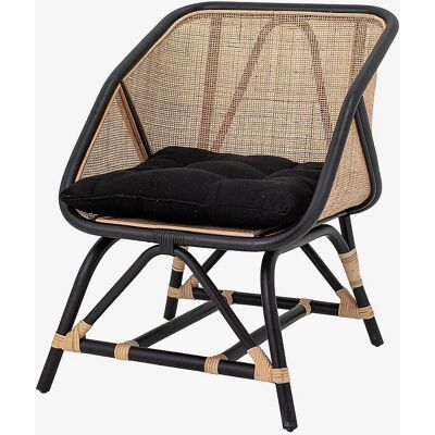 Bloomingville Rattan Lounge Stuhl - Schwarz - Indoor Bloomingville Rattan Lounge Stuhl - Schwarz - Indoor