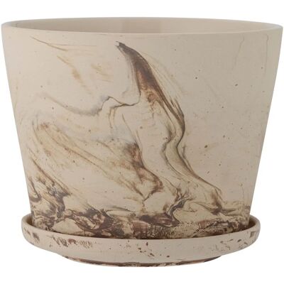Bloomingville Stacy Blumentopf mit Untertasse - Braun - Blumentopf Bloomingville Stacy Blumentopf mit Untertasse - Braun - Blumentopf