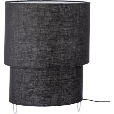 Lámpara de mesa de lino negro Bloomingville Zalt - Lámpara de mesa Lámpara de mesa de lino negro Bloomingville Zalt - Lámpara de mesa