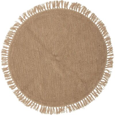 Bloomingville Lenea - Rund ullmatta - 110cm - Brun - Matta Bloomingville Lenea - Rund ullmatta - 110cm - Brun - Matta