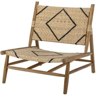 Creative Collection Lennox Teak Rattan Loungestuhl Creative Collection Lennox Teak Rattan Loungestuhl