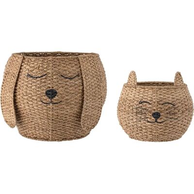 Bloomingville Mini - Aufbewahrungskorb Milus - 2er-Set - Braun - Kinder & Kleinigkeiten Bloomingville Mini - Aufbewahrungskorb Milus - 2er-Set - Braun - Kinder & Kleinigkeiten