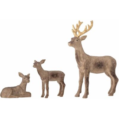 Bloomingville - Tuan Deer - Braun - Polyresin - 3 Stk - Figur Bloomingville - Tuan Deer - Braun - Polyresin - 3 Stk - Figur