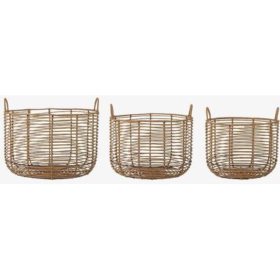Bloomingville Mekkel Natur Rattan Aufbewahrungskörbe - 3er-Set Bloomingville Mekkel Natur Rattan Aufbewahrungskörbe - 3er-Set