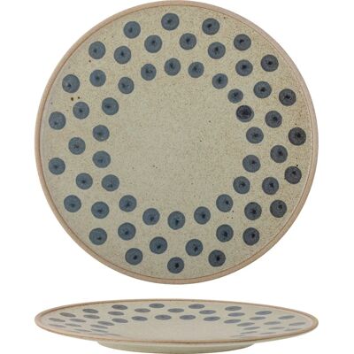 Assiette Tinni de Bloomingville - 28,5 cm. Bleu Faïence - Publicité Assiette Tinni de Bloomingville - 28,5 cm. Bleu Faïence - Publicité