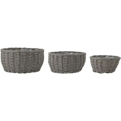 Ensemble de jardinières Fioria de Bloomingville - 3 gris - Publicité Ensemble de jardinières Fioria de Bloomingville - 3 gris - Publicité