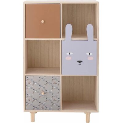 Bloomingville Kinderbuchtisch - 6 Regale Natur - Kinderzimmer Regal Bloomingville Kinderbuchtisch - 6 Regale Natur - Kinderzimmer Regal