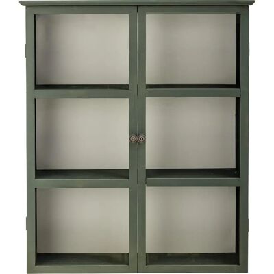 Vitrine en bois vert de Bloomingville - 85x100 cm - Tone - Publicité Vitrine en bois vert de Bloomingville - 85x100 cm - Tone - Publicité