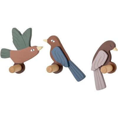 Bloomingville Vogelhaken - Set aus 3 - 8,5cm - Wandschmuck Bloomingville Vogelhaken - Set aus 3 - 8,5cm - Wandschmuck