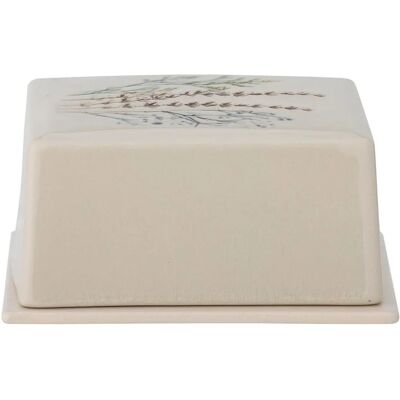 Bloomingville Bea Butter Box - Gras Motiv - Keramikk - Beige Bloomingville Bea Butter Box - Gras Motiv - Keramikk - Beige