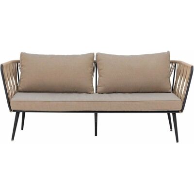 Bloomingville - Gartensofa - Handgewebter Polyesterkordel - Frostfester Metallrahmen - Für den Außenbereich Bloomingville - Gartensofa - Handgewebter Polyesterkordel - Frostfester Metallrahmen - Für den Außenbereich