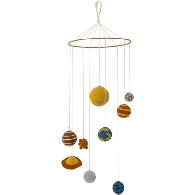 Baby Mobile - Space - Ull - Gul - One Size - Bloomingville Baby Mobile - Space - Ull - Gul - One Size - Bloomingville