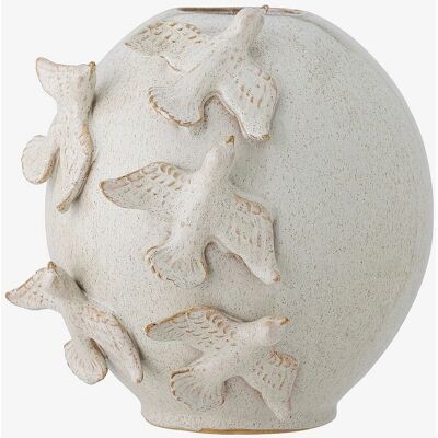 Bloomingville Abira Vase - Natur - Handgefertigte Keramik - 27x25cm Bloomingville Abira Vase - Natur - Handgefertigte Keramik - 27x25cm