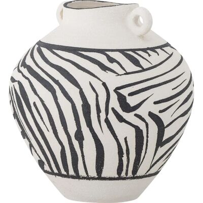 Vase Bloomingville Togo - Noir - Vase décoratif en céramique - 25x26cm - Design artisanal élégant - Publicité Vase Bloomingville Togo - Noir - Vase décoratif en céramique - 25x26cm - Design artisanal élégant - Publicité