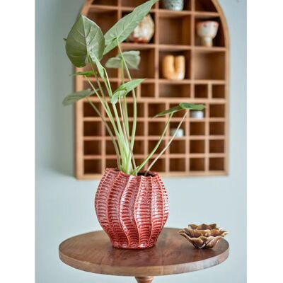 Bloomingville Callon Vase - Rouge - Design élégant double usage - Vase - Publicité Bloomingville Callon Vase - Rouge - Design élégant double usage - Vase - Publicité