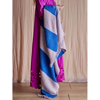 Bloomingville Cadeo Decke - Recycelte Baumwolle - Blau Bloomingville Cadeo Decke - Recycelte Baumwolle - Blau