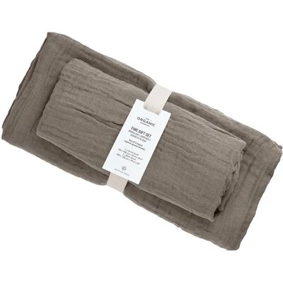 The Organic Company - Fine - Grå-Beige - Handduk The Organic Company - Fine - Grå-Beige - Handduk