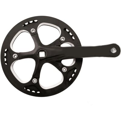 Prowheel Svart 46T Solid Aluminium 170mm Vevlagersats - Cykeldel Prowheel Svart 46T Solid Aluminium 170mm Vevlagersats - Cykeldel