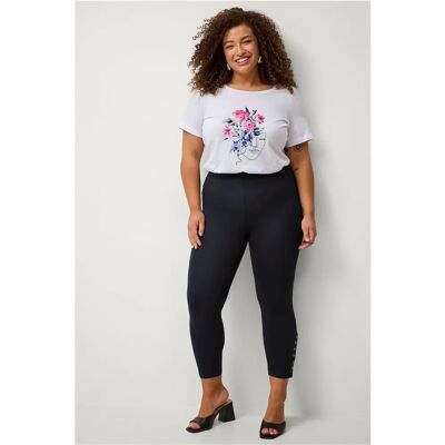 Zizzi Model: Sorte 3/4 Leggings - Leggings Zizzi Model: Sorte 3/4 Leggings - Leggings