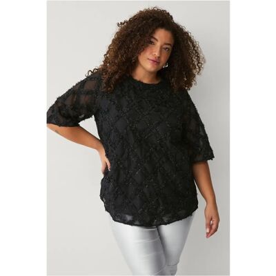 Zizzi - Topp mJosa 1/2 Bluse - Svart 42/44 Kvinne Zizzi - Topp mJosa 1/2 Bluse - Svart 42/44 Kvinne