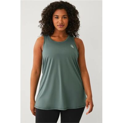 Zizzi Modell aBasic S/L O-neck Top - Grønn - T-skjorte Zizzi Modell aBasic S/L O-neck Top - Grønn - T-skjorte