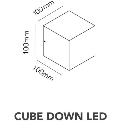 Lampe Murale LED Cube Light-Point - Résistante aux intempéries, Noire Lampe Murale LED Cube Light-Point - Résistante aux intempéries, Noire