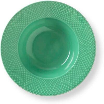 Lyngby Porcelæn Rhombe Tiefe Teller - 24,5cm, Grün Lyngby Porcelæn Rhombe Tiefe Teller - 24,5cm, Grün