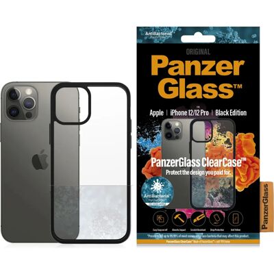 Husă PanzerGlass Ediția Neagră pentru iPhone 12/12 Pro - Rezistentă la șocuri, Sticlă clară Husă PanzerGlass Ediția Neagră pentru iPhone 12/12 Pro - Rezistentă la șocuri, Sticlă clară